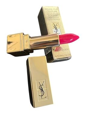 New YSL rouge pur couture lipstick 17 Rose Dahlia .044 1.3g